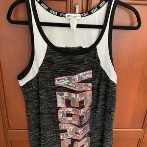 Women's Black and White Tank Top